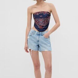 Low Rise Stride Denim Shorts in washwell light indigo NWT multiple sizes y2k